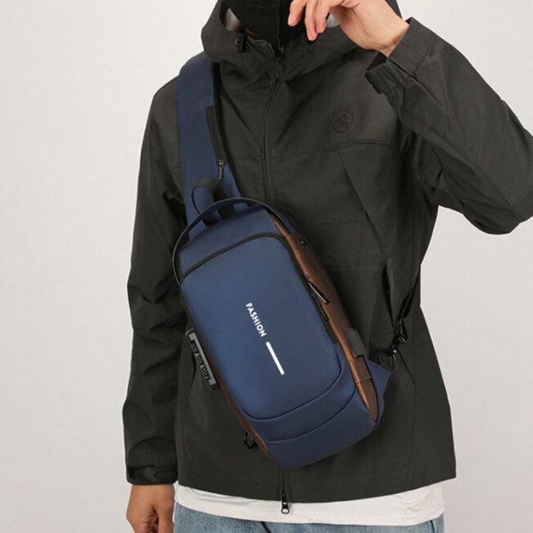 Men’s Anti-Theft Sling Bag with USB Charging