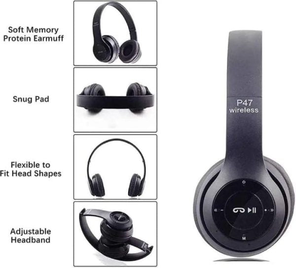 P47 Ultra Mini Wireless Gaming Headset – Bluetooth - Random Color