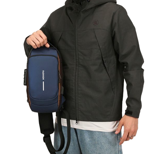Men’s Anti-Theft Sling Bag with USB Charging