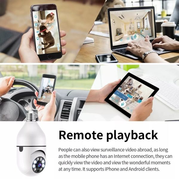 1080p WiFi Bulb Camera – 360° Panoramic