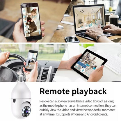 1080p WiFi Bulb Camera – 360° Panoramic