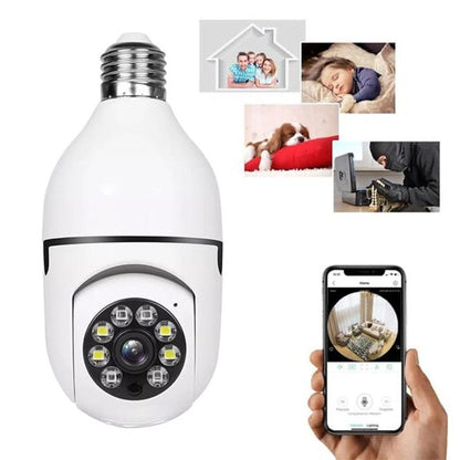 1080p WiFi Bulb Camera – 360° Panoramic