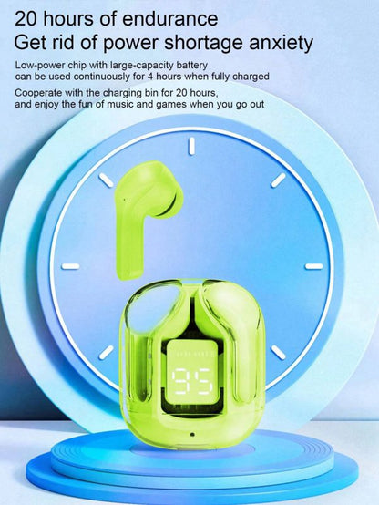 Air 31 Wireless Bluetooth 5.3 Earbuds with Transparent Case & Pouch