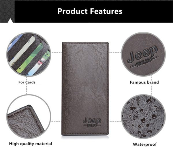 Jeep Buluo Men's Leather Wallet Clutch
