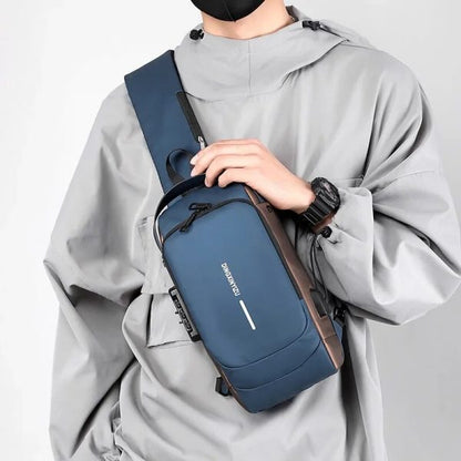 Men’s Anti-Theft Sling Bag with USB Charging