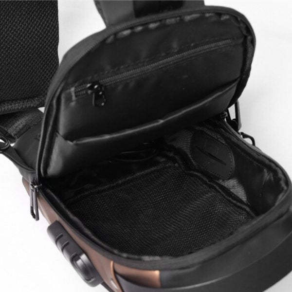 Men’s Anti-Theft Sling Bag with USB Charging